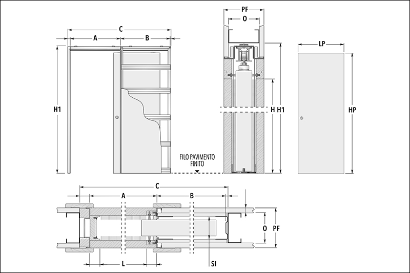 Dwg Drawings For Pocket Doors And, Sliding Door Detail Cad